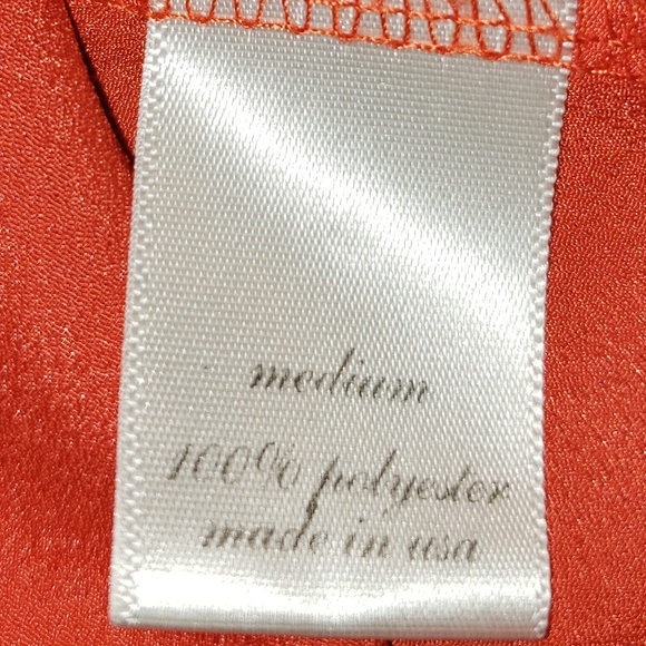 Whisper Orange Sleeveless‎ Blouse w/cut lace - Picture 4 of 5